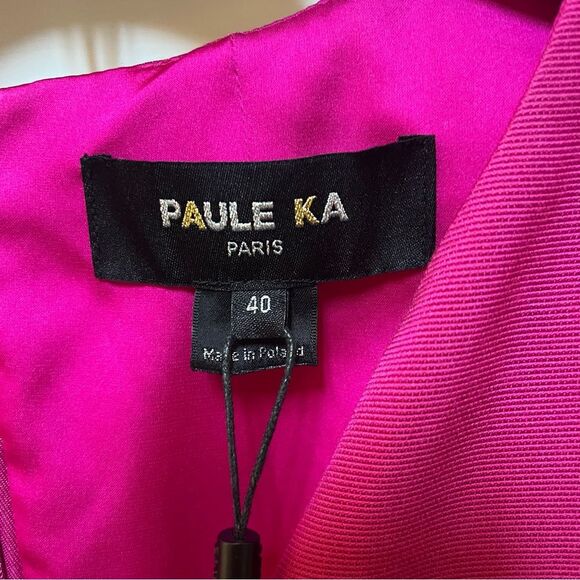 PAULE KA Fuschia Pink Ottoman Stretch Dress 8 NWT - Picture 10 of 15